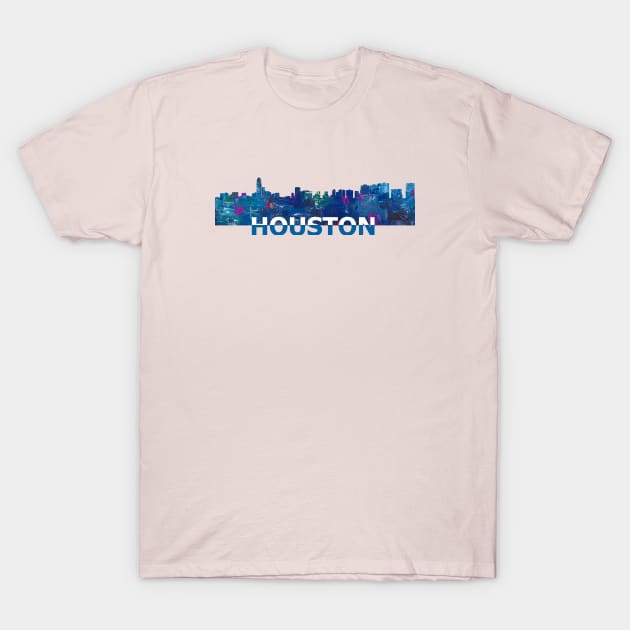 Houston Skyline T-Shirt by artshop77